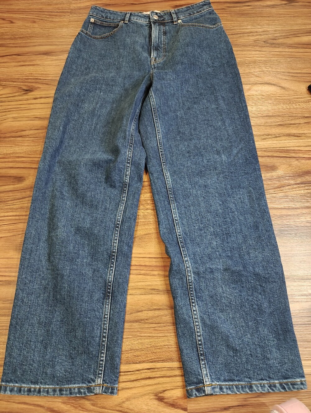 Everlane Relaxed Wide-Leg Denim Jeans in Blue 30 Long
